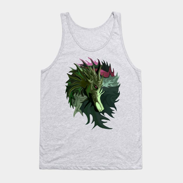 Watermelon Tourmaline Dragon Tank Top by distortionart